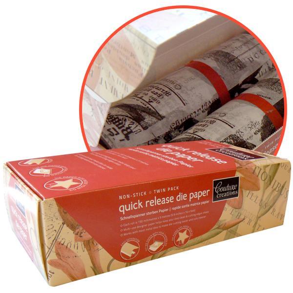 Couture Creations Quick Release Die Paper Twin Pack (15cm x 5m)