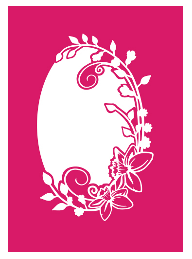 Couture Creations Embossing Folder 5x7 Vintage Floral Frame
