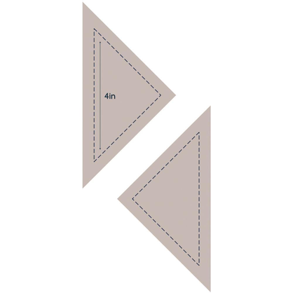 Couture Creations Quilt Essentials Die Quarter Square Triangle 4 Inches