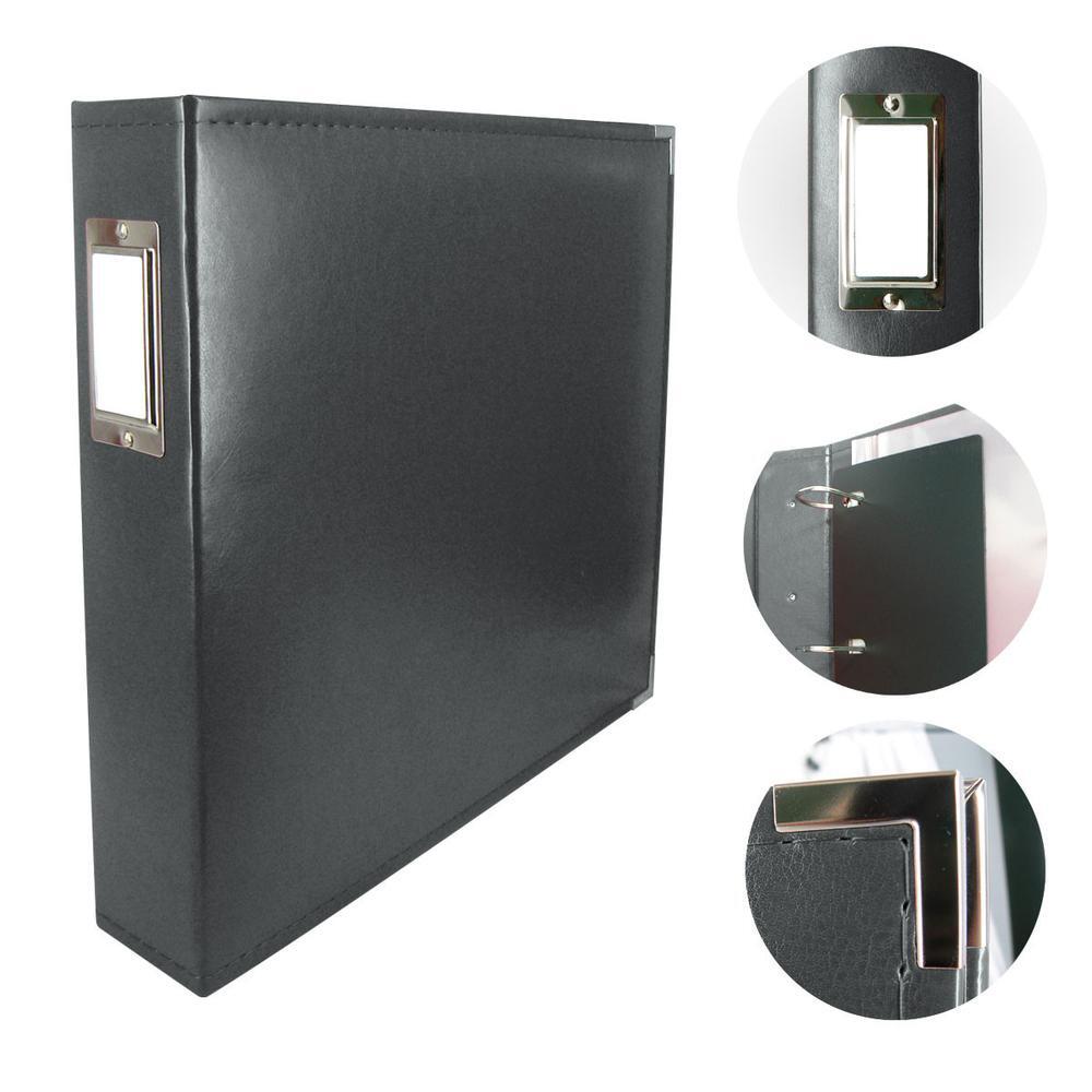 Couture Creations Classic Superior Leather 12x12 Album Black