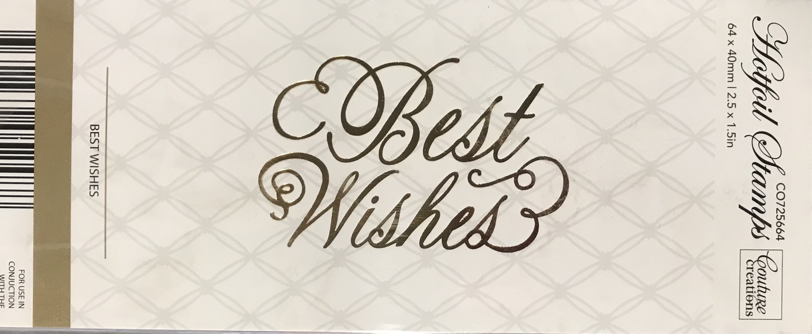 Couture Creations Hotfoil Stamp Best Wishes Sentiment