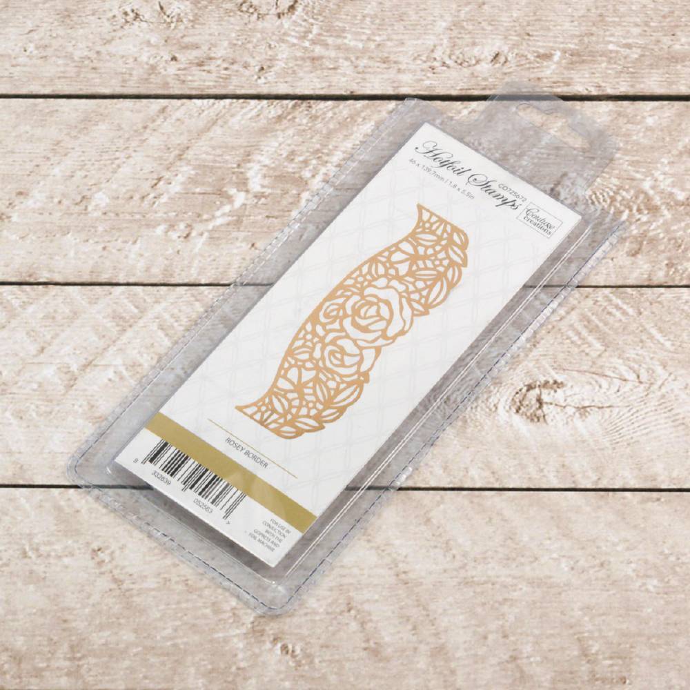 Couture Creations Hotfoil Stamp Rosey Border