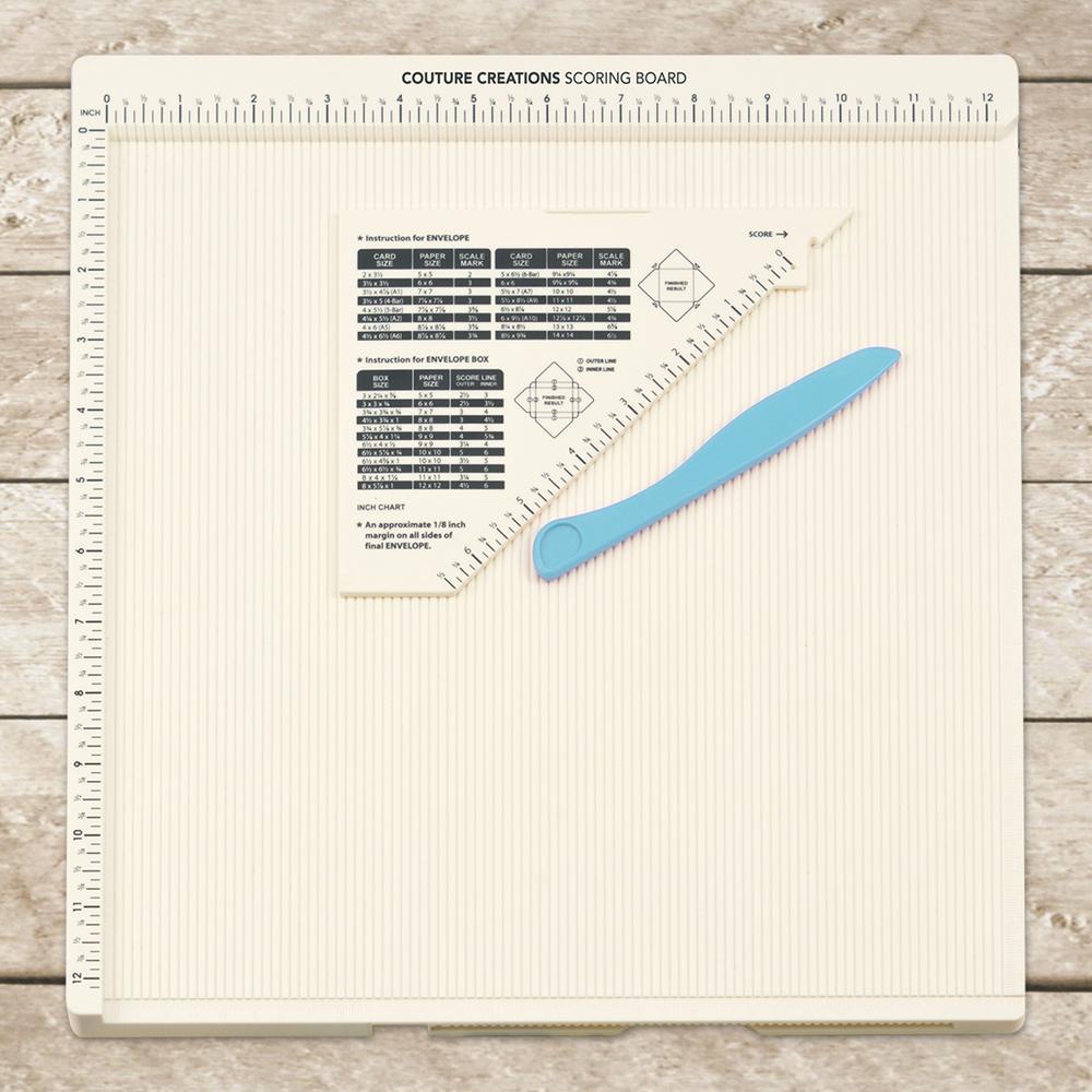Couture Creations 12x12 Scoring Board with Guide and Bone Folder
