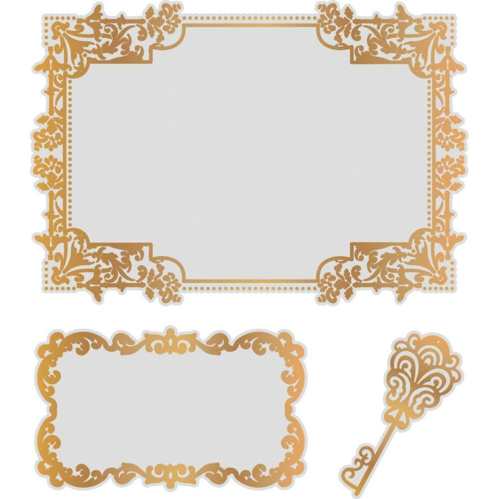 Cut and Foil Die Hotfoil Stamp Decorative Nesting Treasured Frames