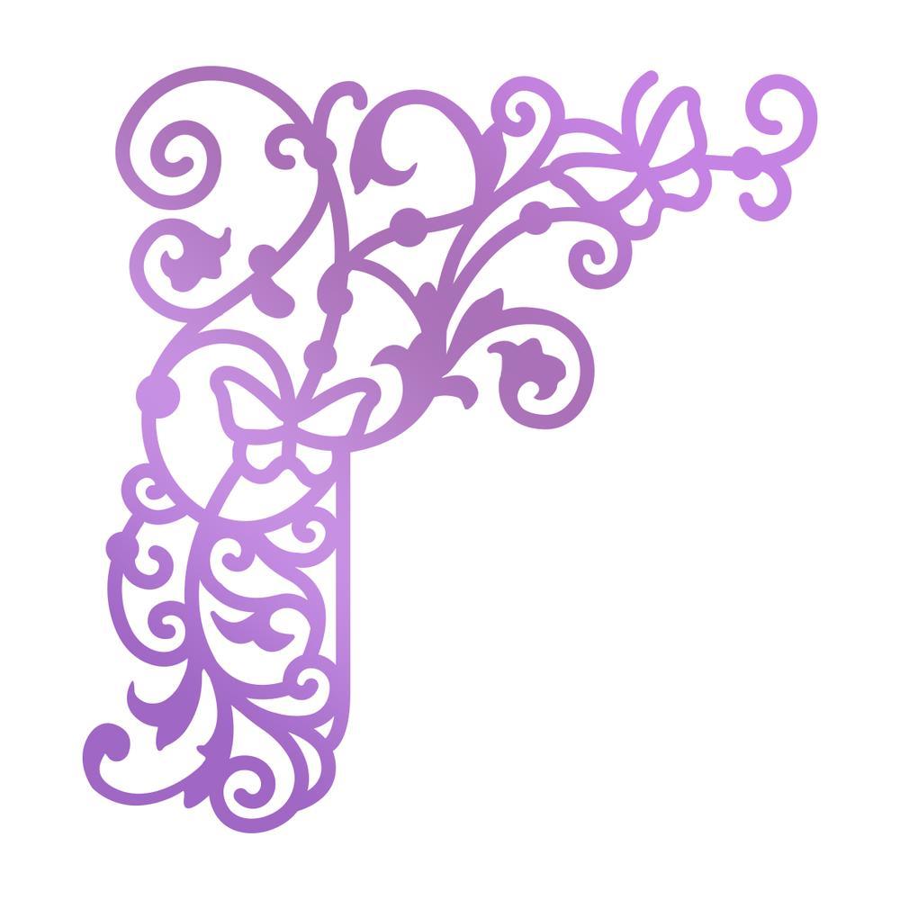 Couture Creations Hotfoil Stamp Butterfly Gardens Butterfly Corner