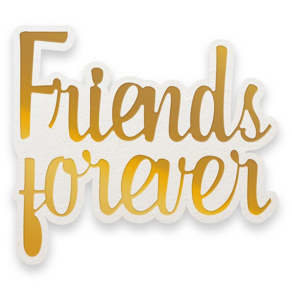 Cut and Foil Die Hotfoil Stamp Dazzlia Friends Forever