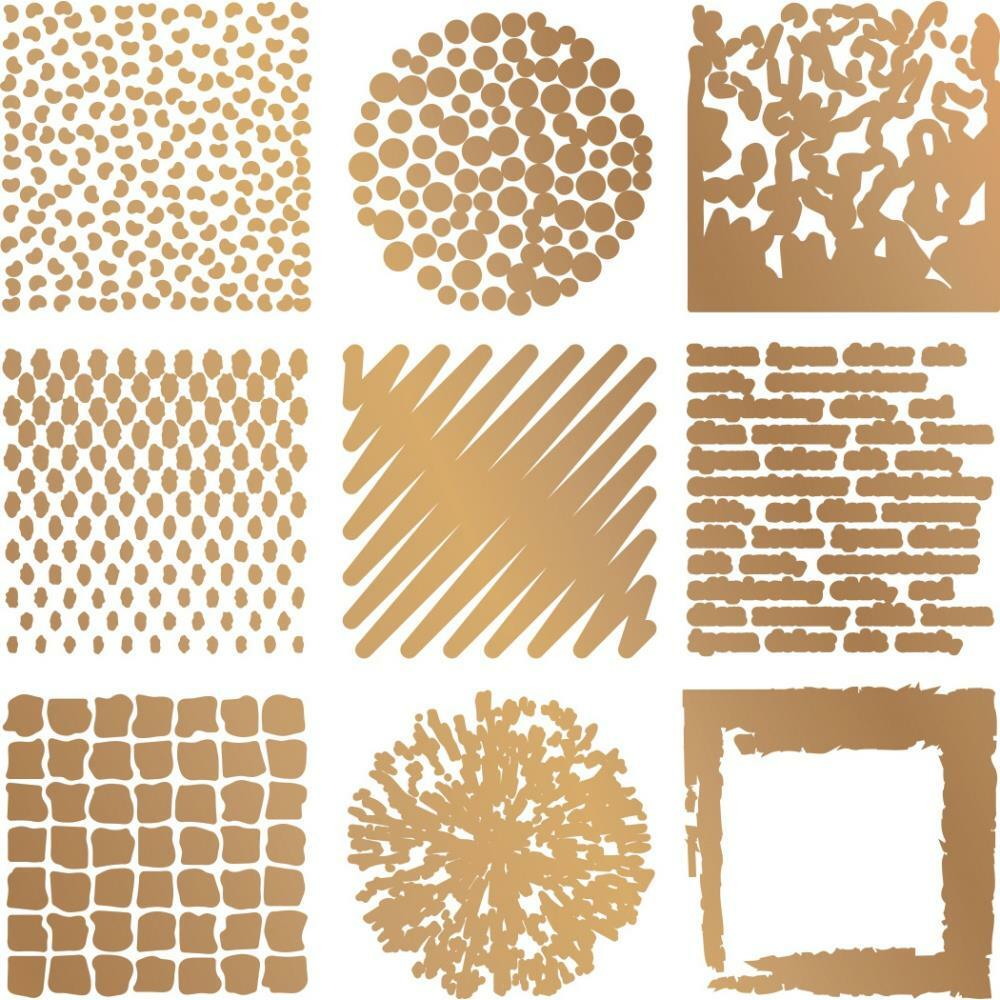 Couture Creations Hotfoil Stamp Gentleman's Crafter Texture Tiles 1 x 1