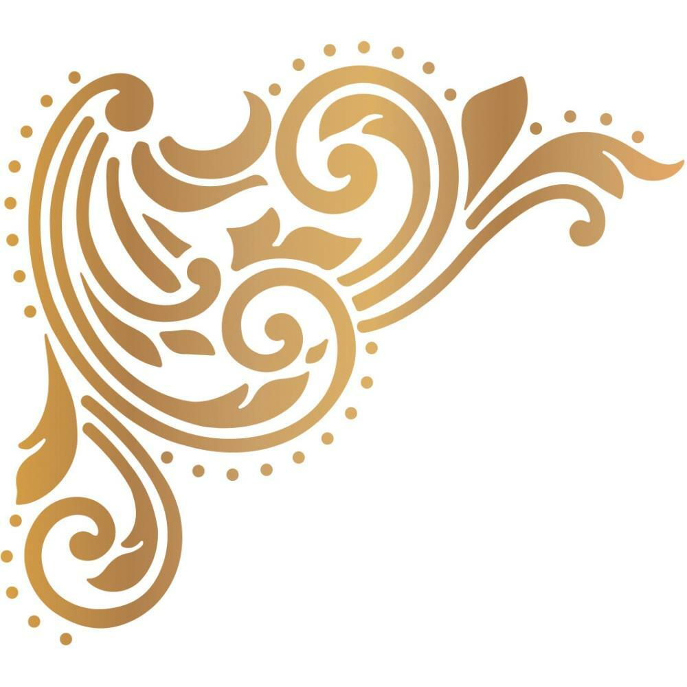 Couture Creations Hotfoil Stamp Gentleman's Emporium Acanthus Corner