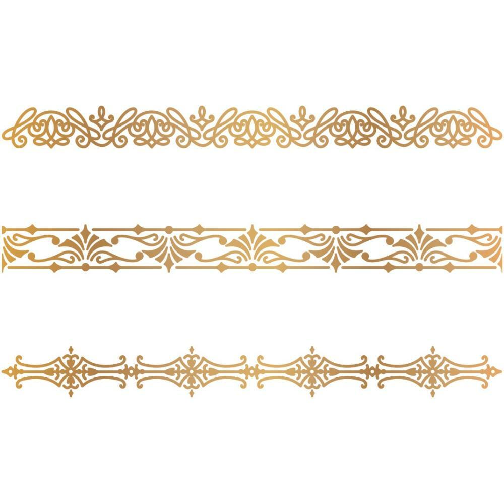Couture Creations Hotfoil Stamp Gentleman's Emporium Border Set 3pc