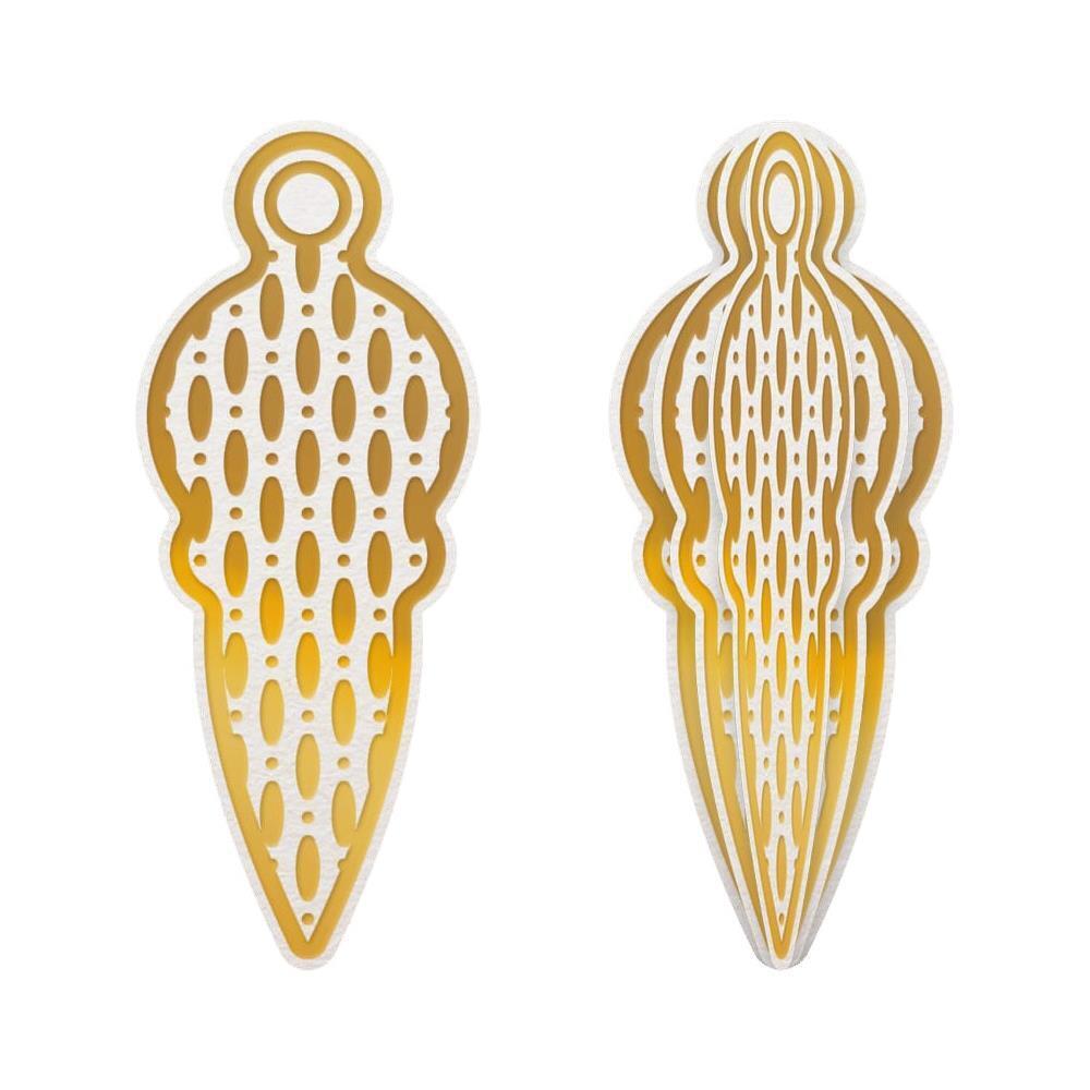 Cut and Hotfoil Stamp Dimensional Decorations Raindrop Bauble