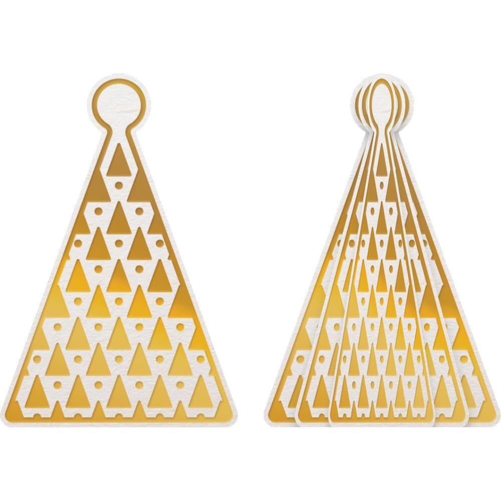 Cut and Hotfoil Stamp Dimensional Decorations Tree Bauble