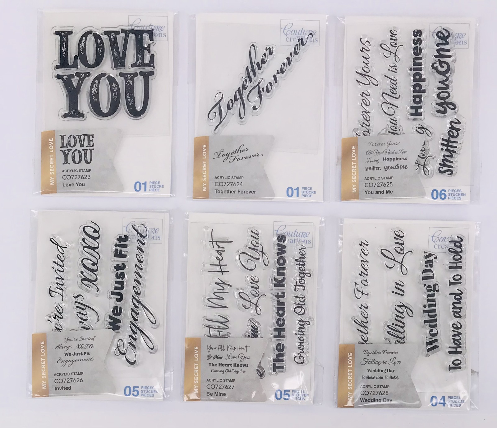 Couture Creations Stamp My Secret Love Collection 22pc