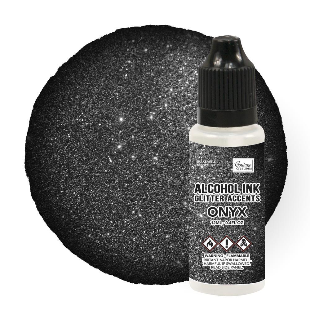Couture Creations Alcohol Ink Glitter Accents 12ml Onyx