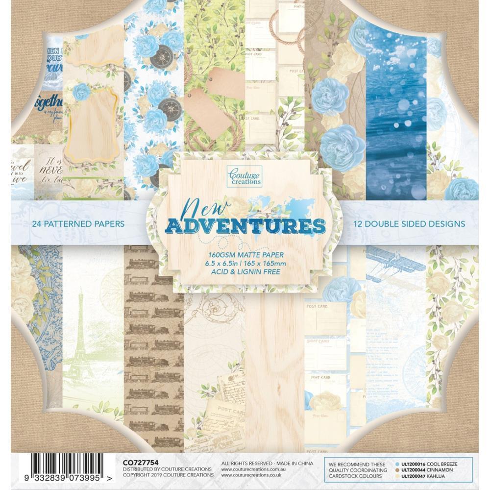 6.5x6.5 Couture Creations New Adventures Paper Pad 24 Sheets