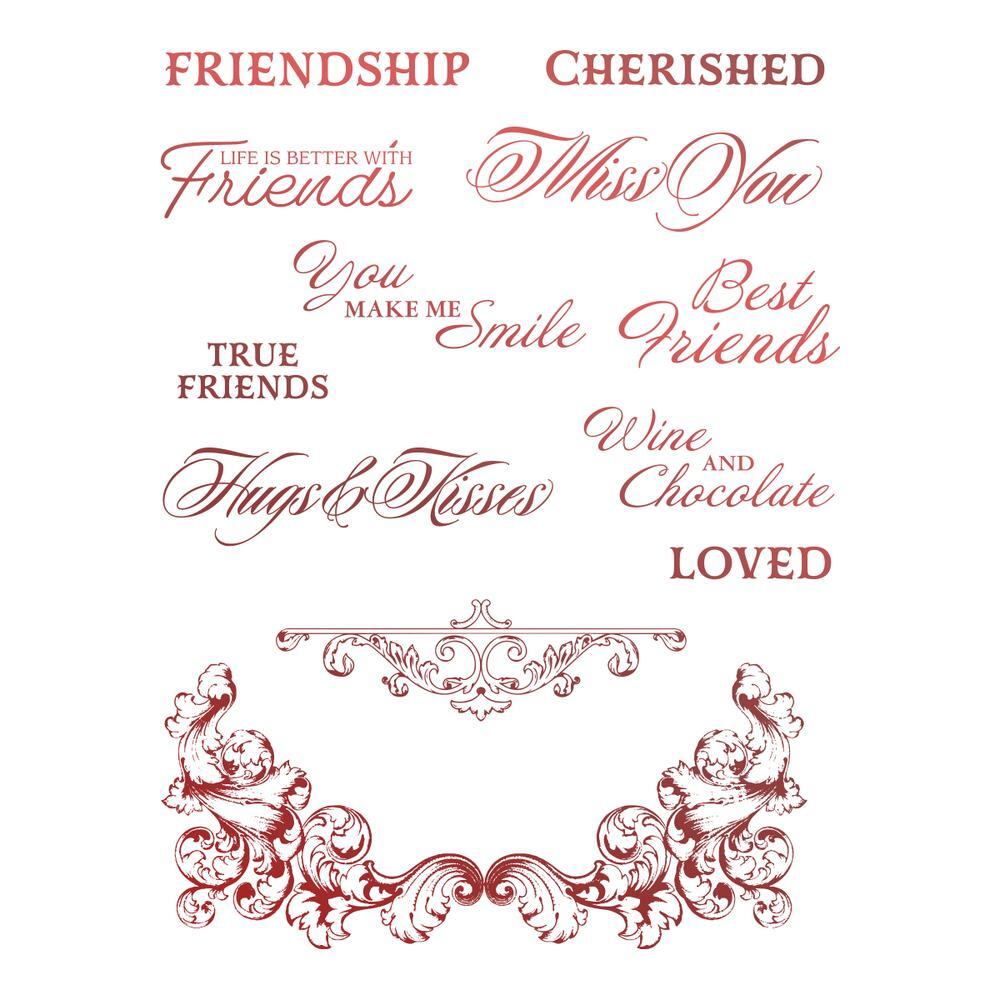 Couture Creations Stamp Set Blooming Friendship Cherished Friends