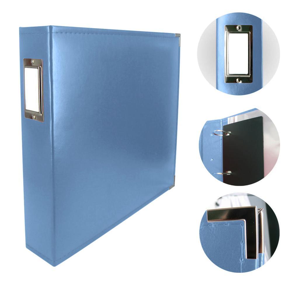 Couture Creations Classic Superior Leather 12x12 Album Country Blue