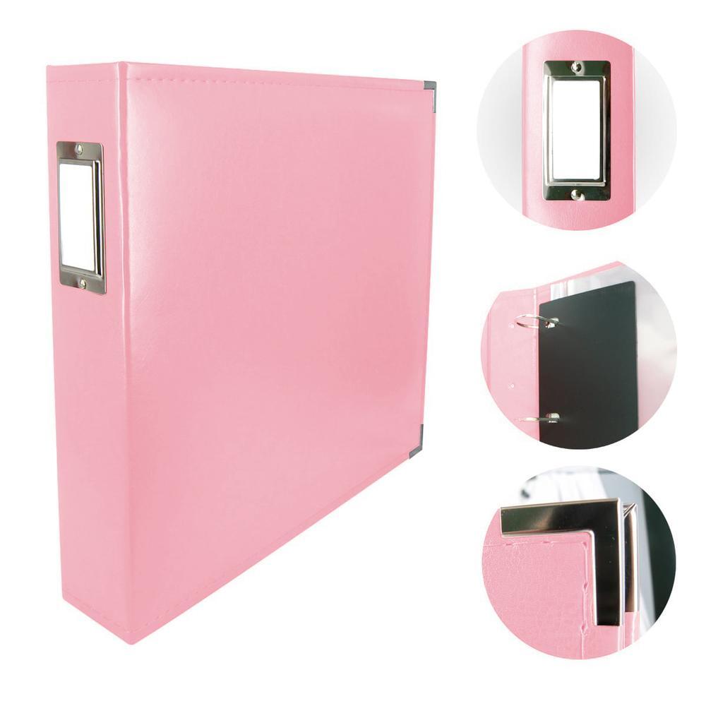 Couture Creations Classic Superior Leather 12x12 Album Baby Pink