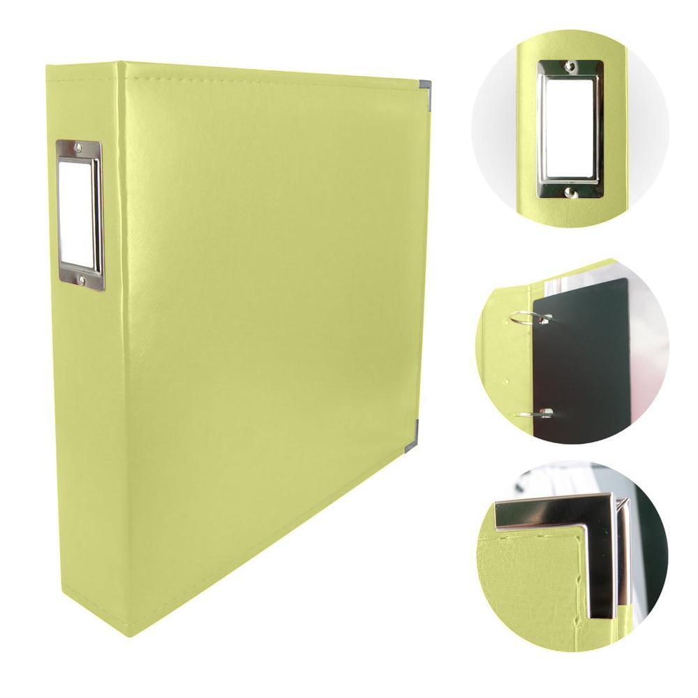 Couture Creations Classic Superior Leather 12x12 Album Kiwi Green