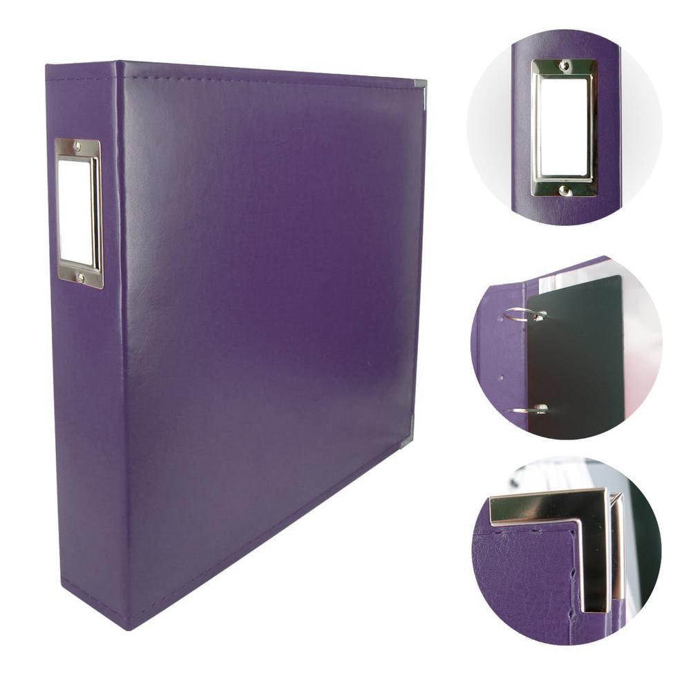 Couture Creations Classic Superior Leather 12x12 Album Grape Soda