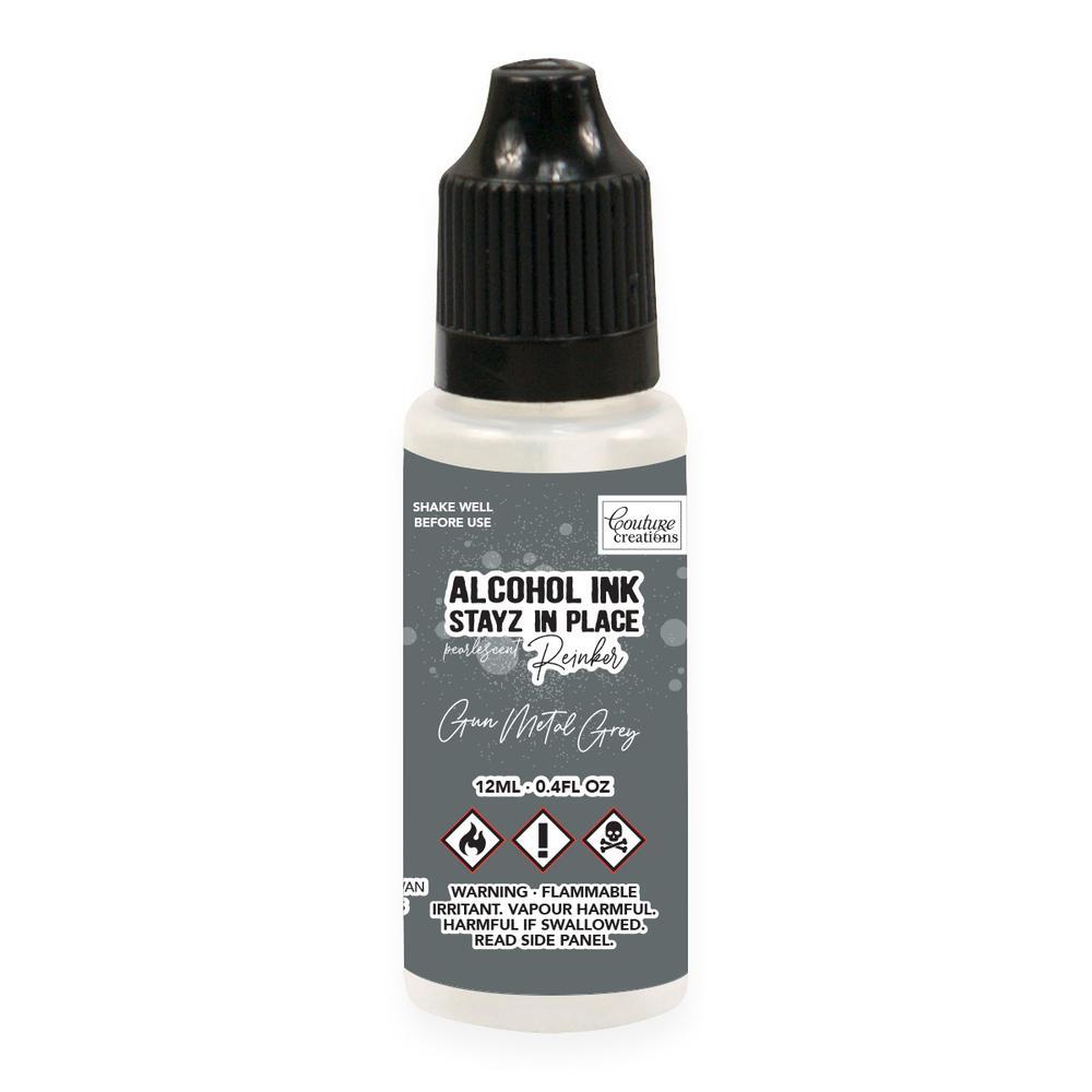 Couture Creations Stayz in Place 12ml Reinker Gun Metal Grey