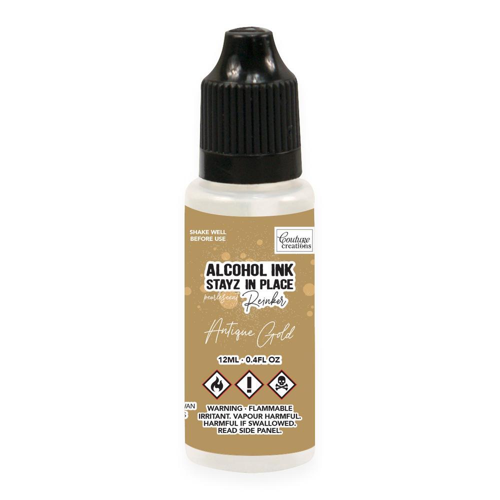 Couture Creations Stayz in Place 12ml Reinker Antique Gold