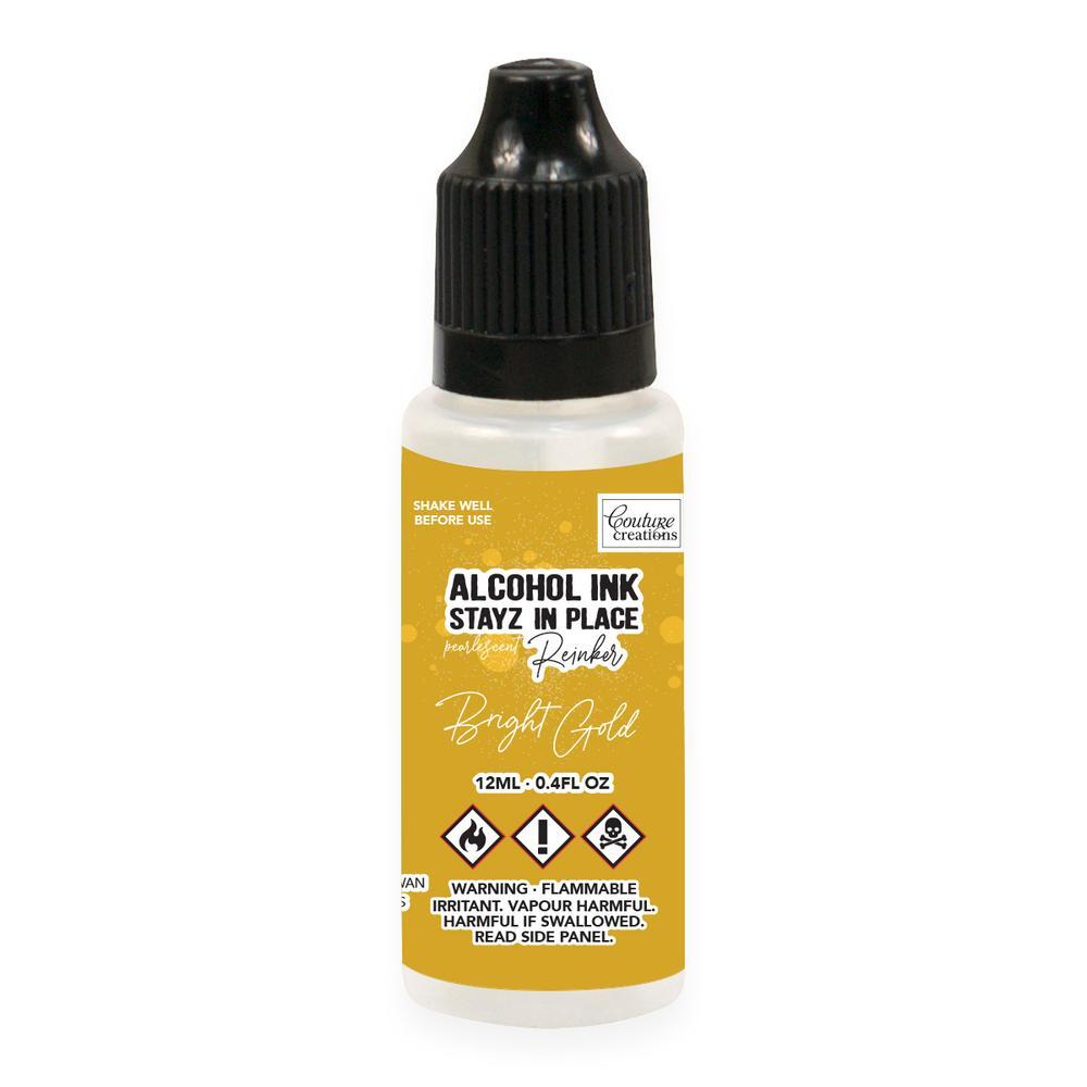Couture Creations Stayz in Place 12ml Reinker Bright Gold