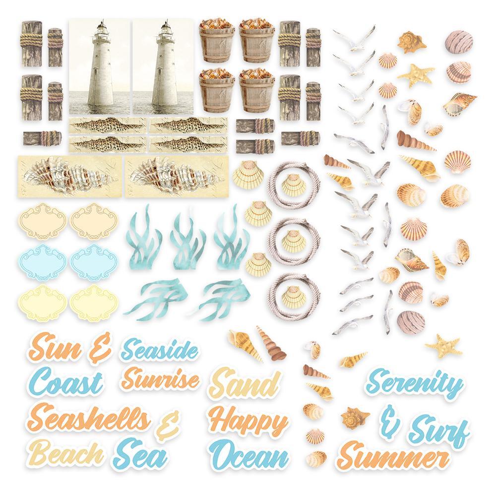 Couture Creations Seaside Girl Diecut Ephemera Set 108pc 200gsm