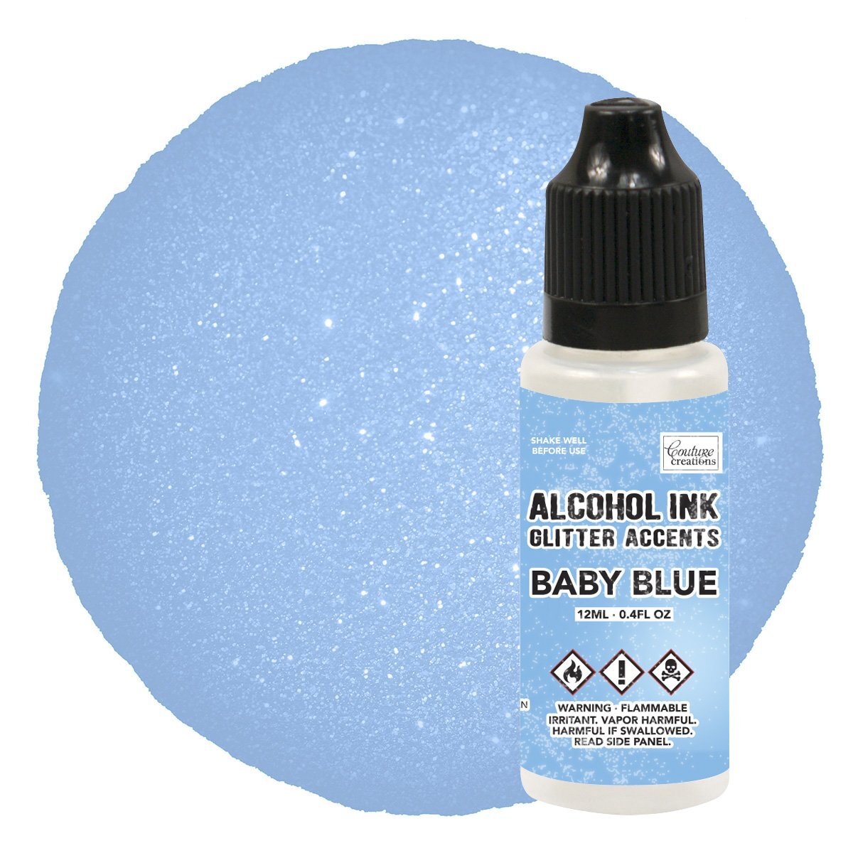 Couture Creations Alcohol Ink Glitter Accents 12ml Baby Blue