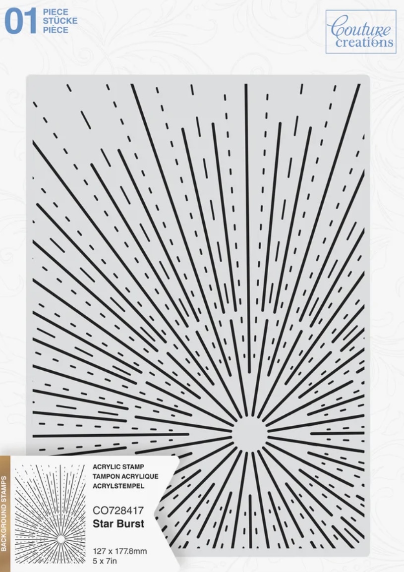 Couture Creations Background Stamp - Star Burst