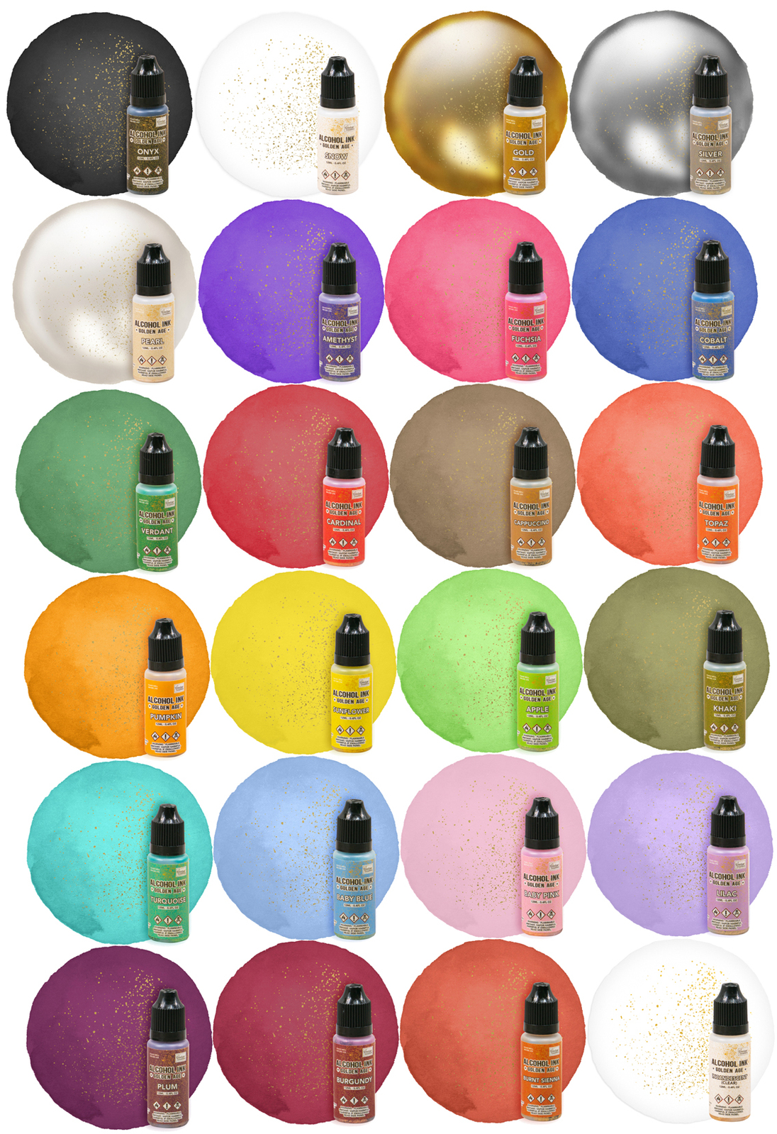 Couture Creations Alcohol Ink Golden Age Bundle All 24 Colours 