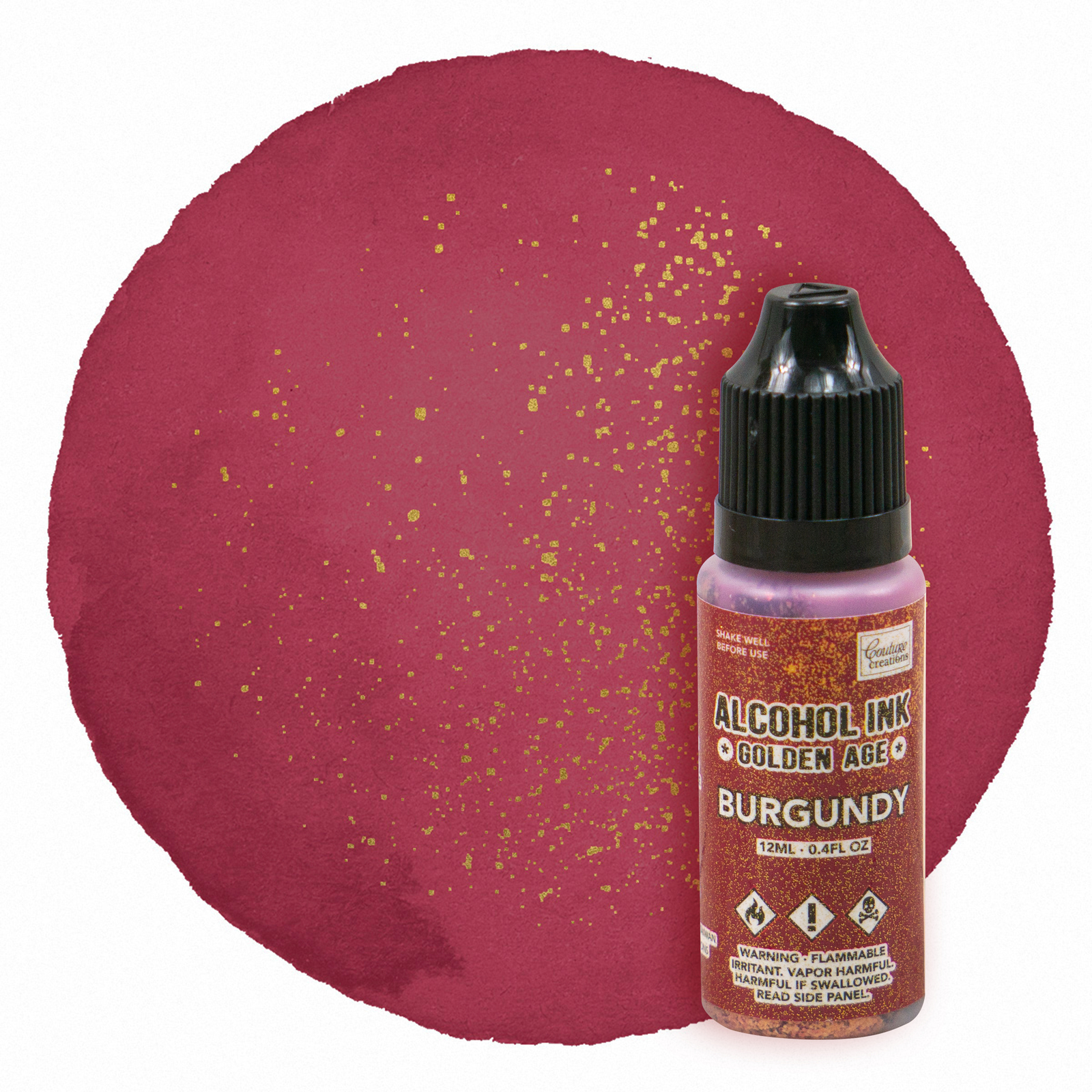 Couture Creations Alcohol Ink Golden Age Burgundy 12ml