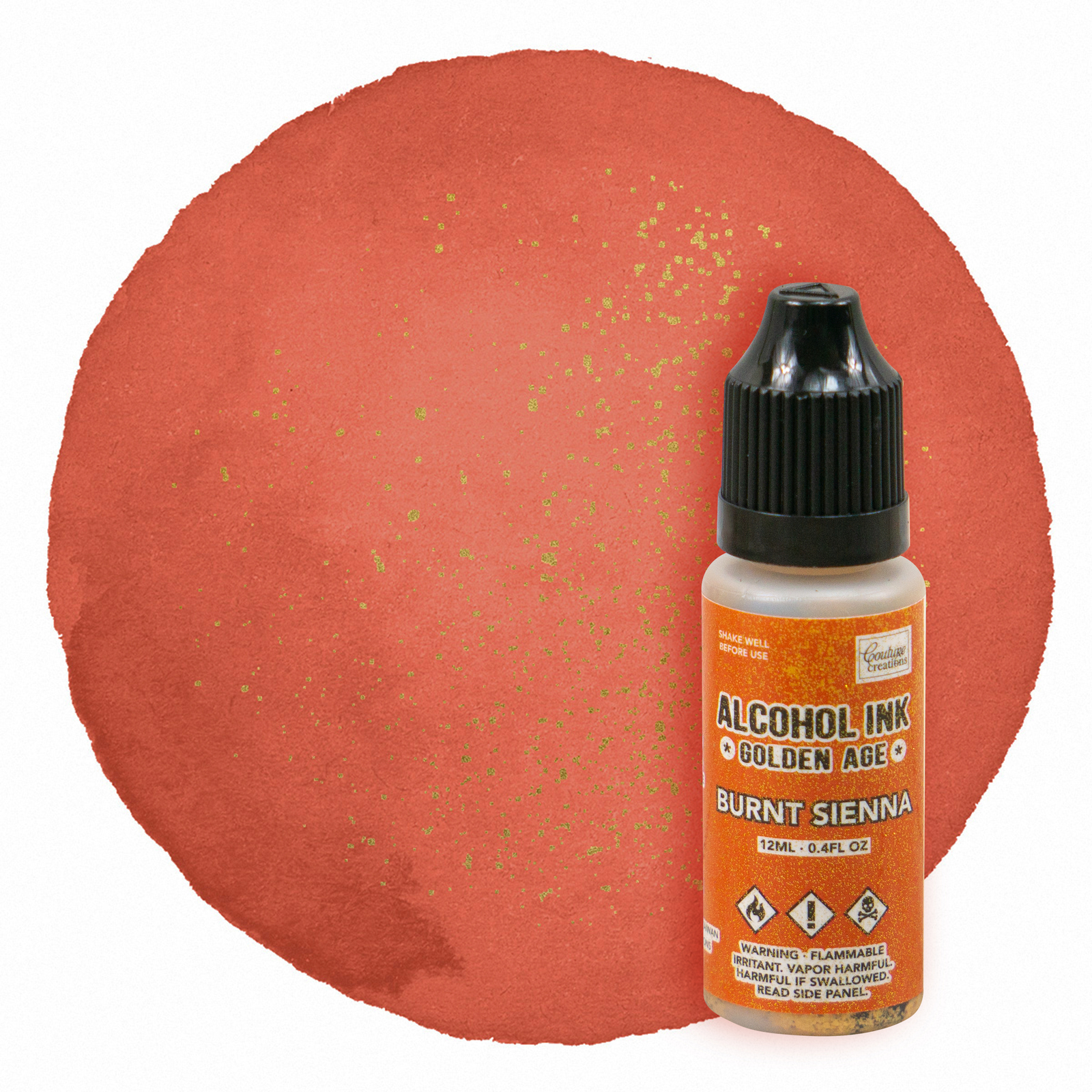 Couture Creations Alcohol Ink Golden Age Burnt Sienna 12ml