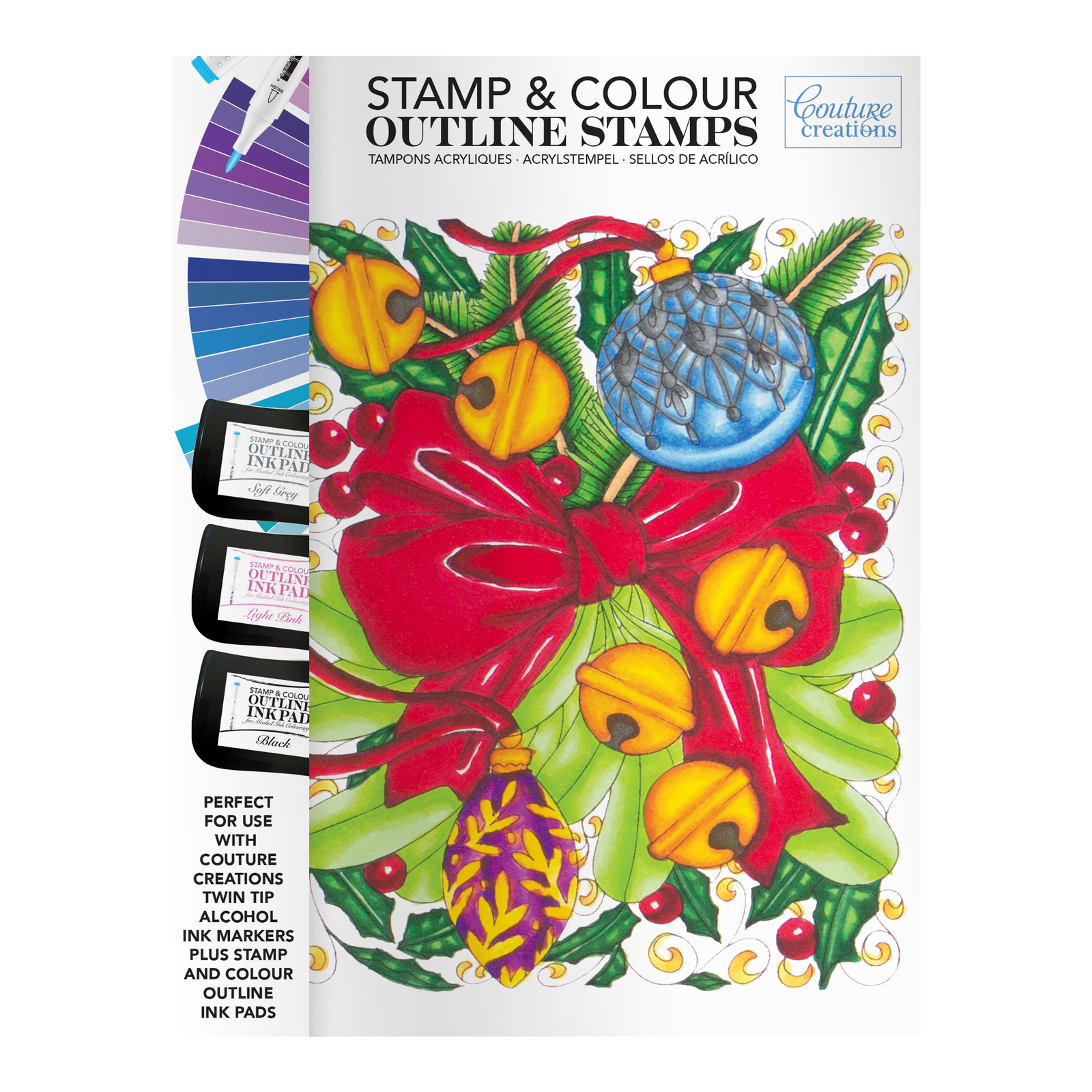 Couture Creations Stamp and Colour Outline Ink Pad for Alcohol Ink