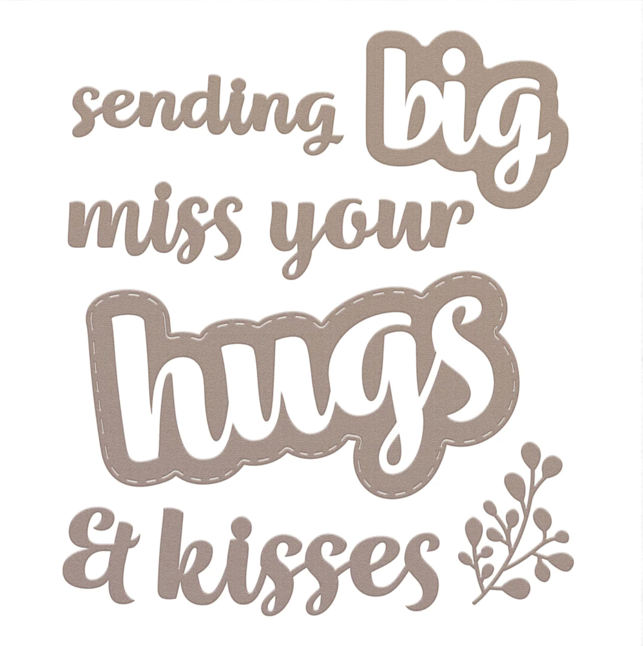 Couture Creations Dies Homely Florals - Hugs Sentiment Set