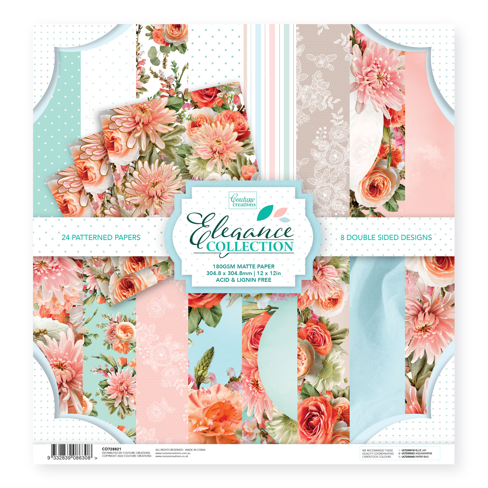 12x12 Couture Creations Elegance Collection Papers