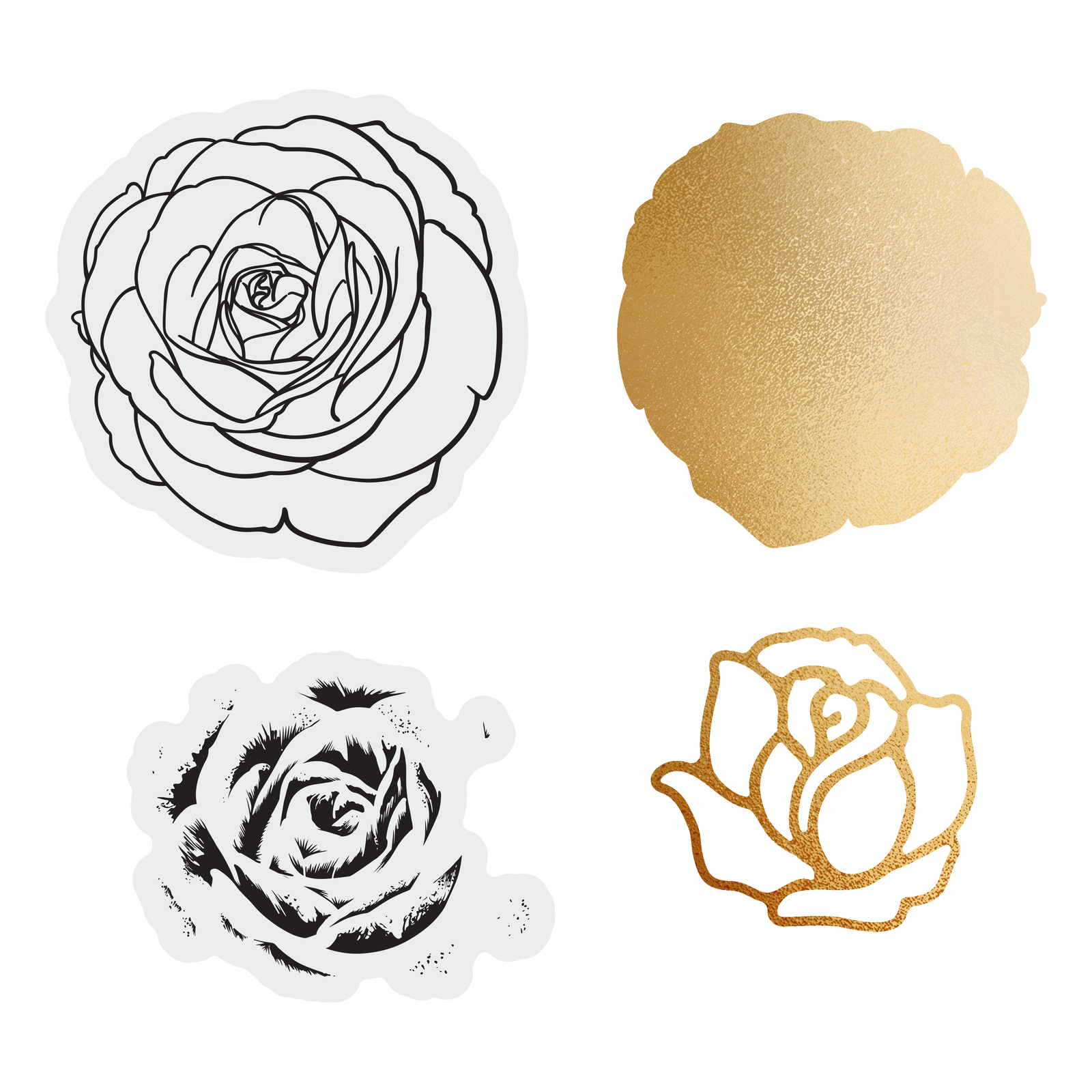 Couture Creations Layering Stamp and Die Set - Elegance - Rose Mini