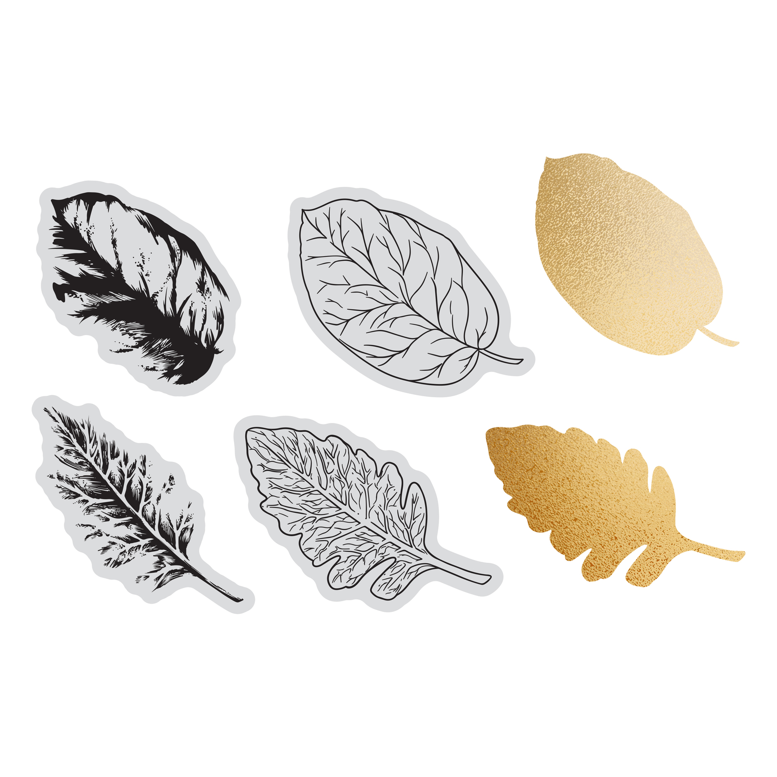 Couture Creations Layering Stamp and Die Set - Elegance - Wide Leaves Mini