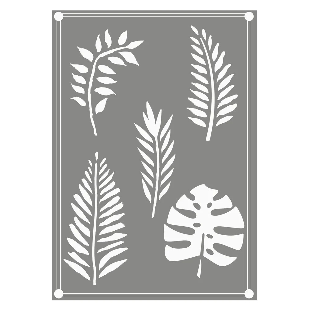 Couture Creations Earthy Delights Collection - Mixed Leaves Stencil 1