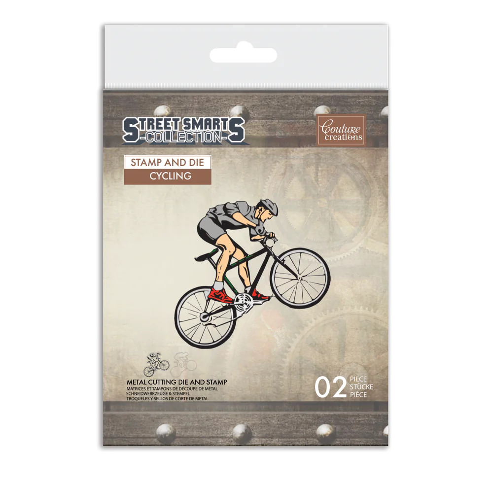 Couture Creations Stamp and Die Set - Street Smarts - Cycling