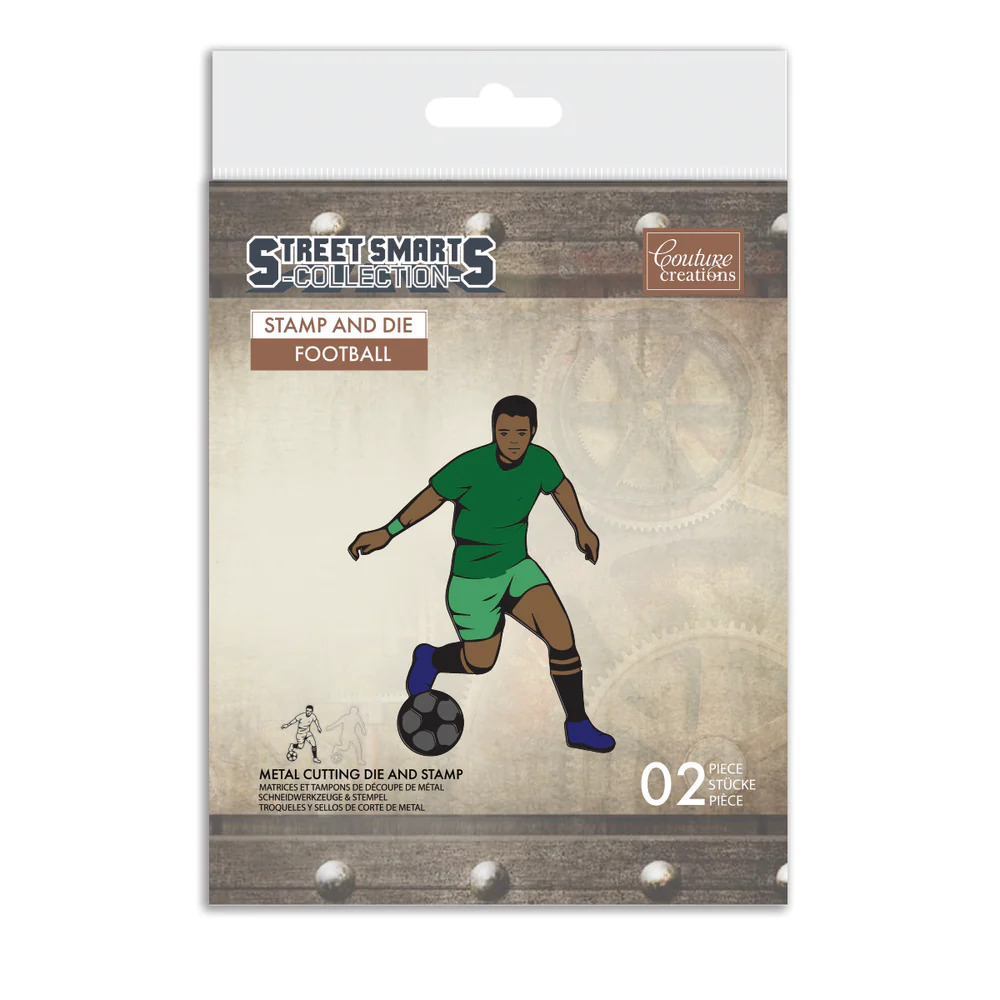 Couture Creations Stamp and Die Set - Street Smarts - Football