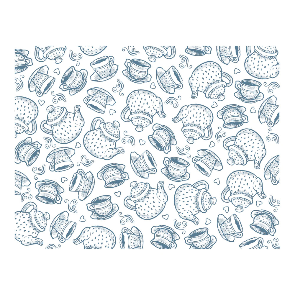Couture Creations - Parkside Crafts Background Photopolymer Stamp Set - Tea Time