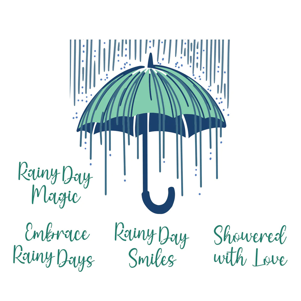 Couture Creations - Parkside Crafts Layered Stencil - Rainy Day Magic
