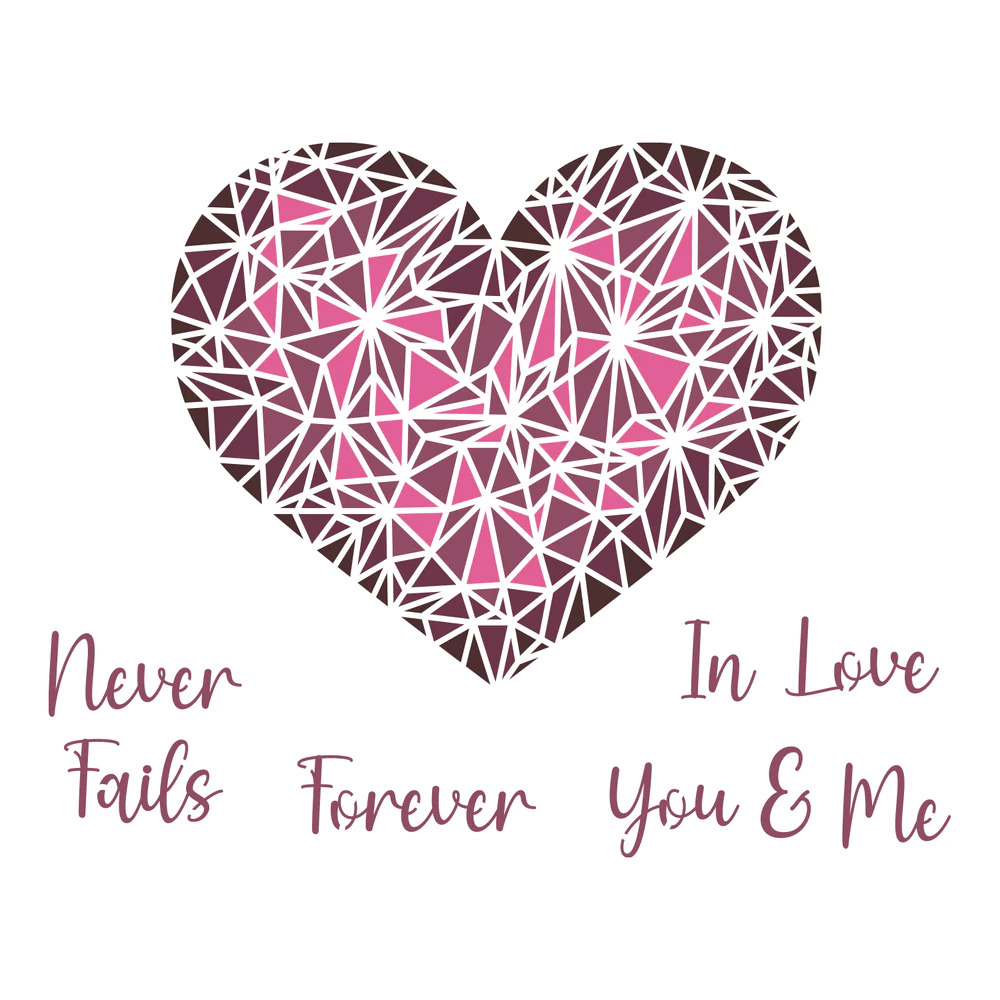 Couture Creations - Parkside Crafts Layered Stencil - Geometric Heart