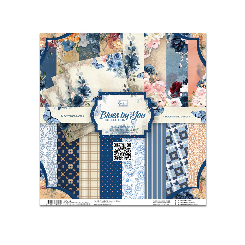 Couture Creations - Blues By You - 6.5” x 6.5” Paper Pad