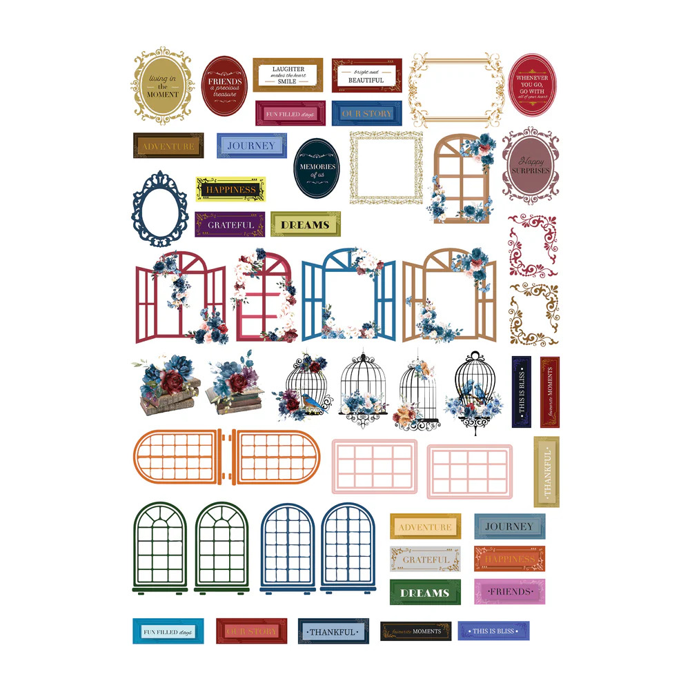 Couture Creations - Blues By You - Ephemera Pack 78pc