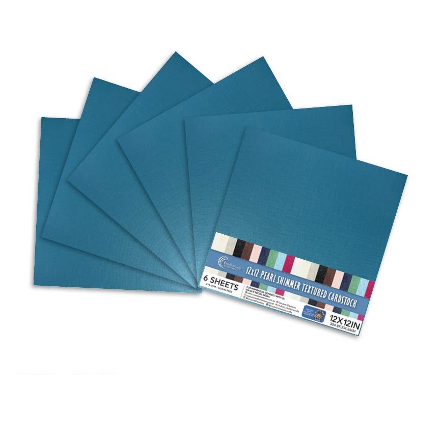 Couture Creations Pearl Shimmer Textured Cardstock - Ocean