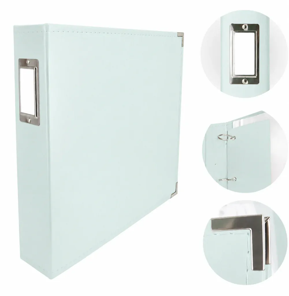 Couture Creations Classic Faux Leather 12x12 Album Cool Grey
