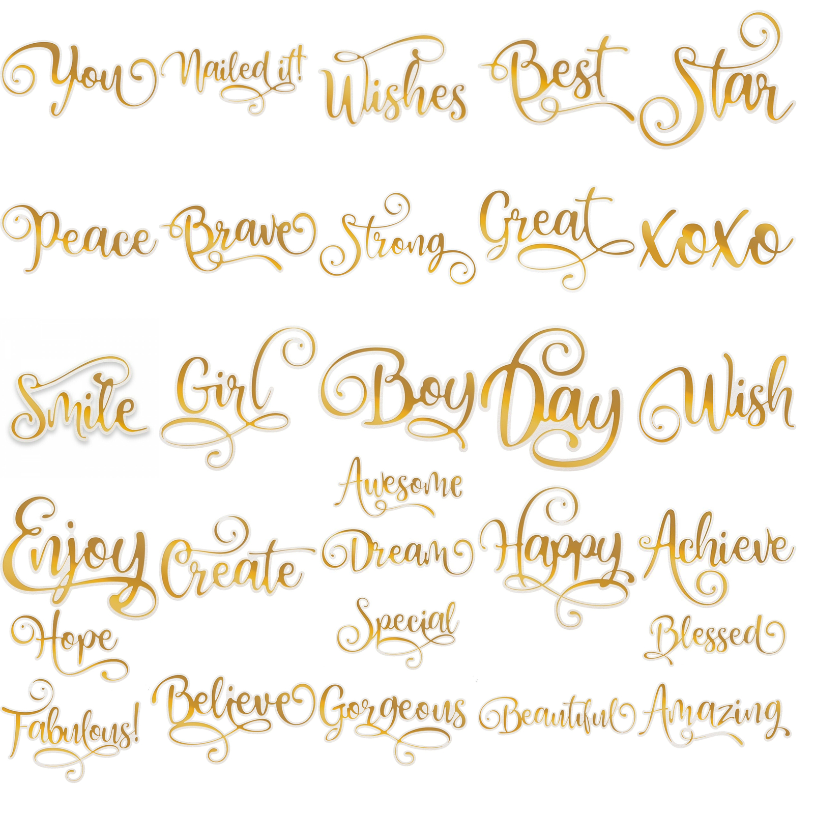 Couture Creations Cut Foil Emboss Sentiment Bundle 2