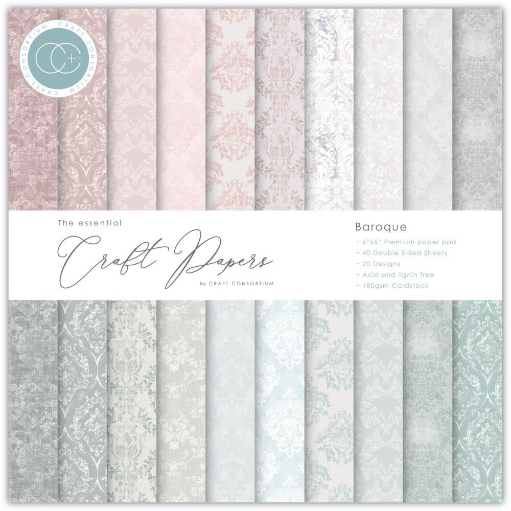 Craft Consortium Double-Sided Paper Pad 6X6 40/Pkg Baroque