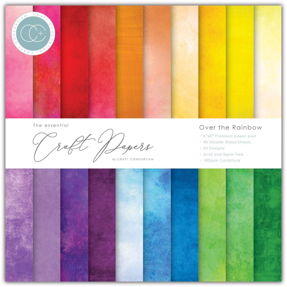 Craft Consortium Double-Sided Paper Pad 6X6 40/Pkg Over The Rainbow